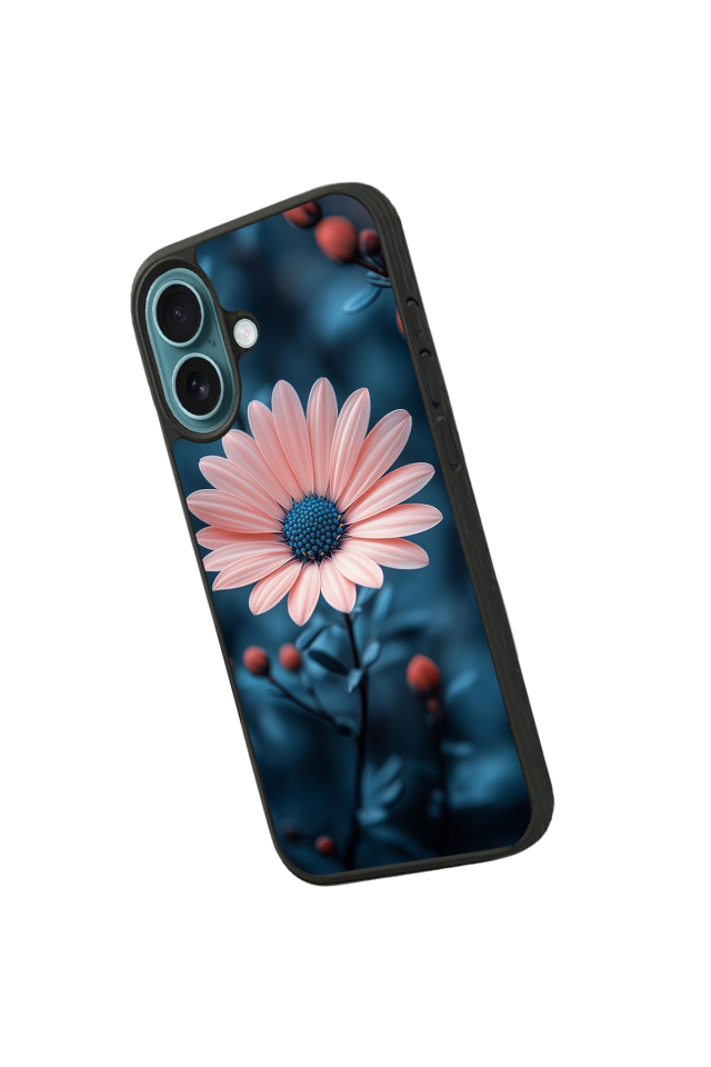 iPhone 16 Uyumlu Cicek Tasarımlı Glossy Premium Kılıf