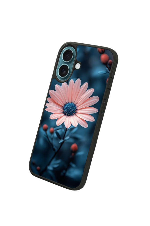 iPhone 16 Uyumlu Cicek Tasarımlı Glossy Premium Kılıf