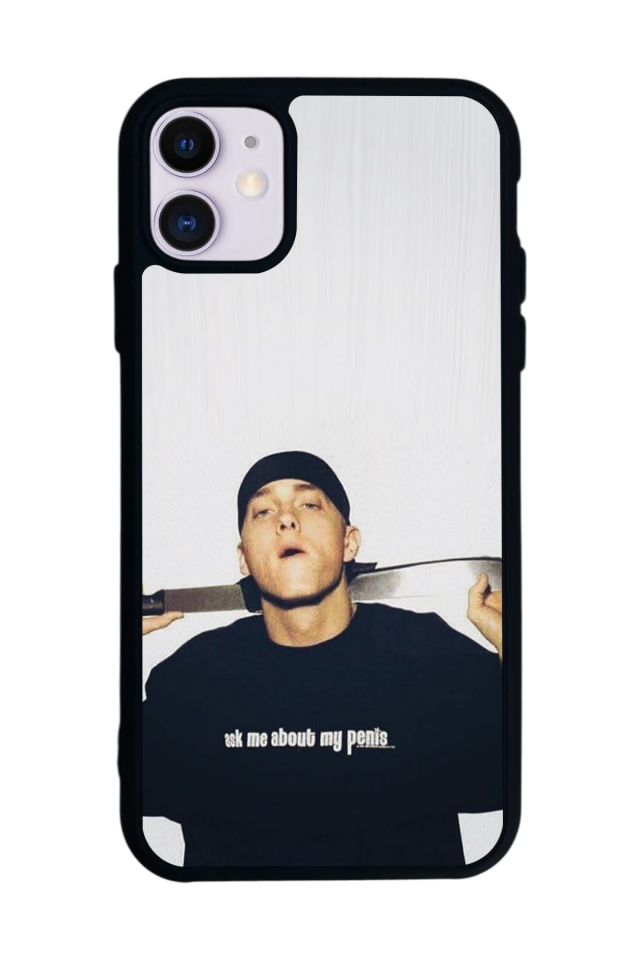 iPhone 11 Uyumlu Eminem Tasarımlı Glossy Premium Kılıf