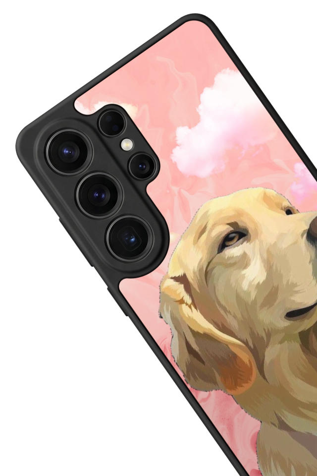 Samsung Galaxy S26 Ultra Uyumlu Golden Kopek Tasarımlı Glossy Premium Kılıf