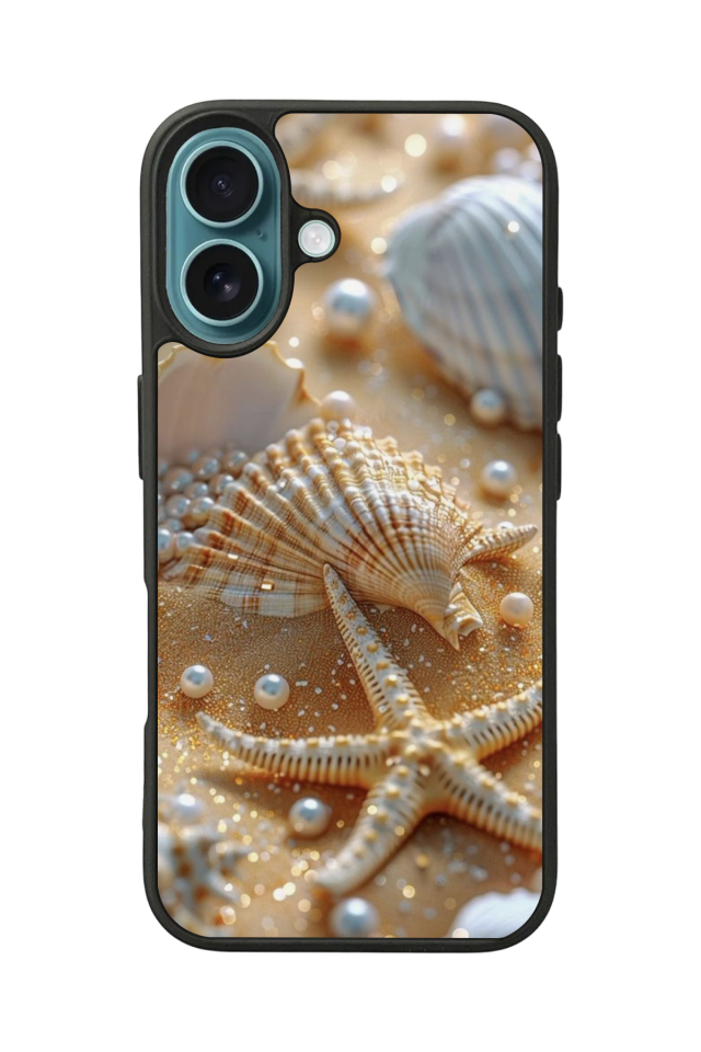 iPhone 16 Plus Uyumlu  İnci Tasarımlı Glossy Premium Kılıf