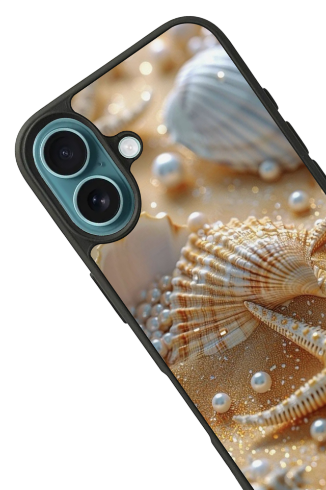 iPhone 16 Plus Uyumlu  İnci Tasarımlı Glossy Premium Kılıf