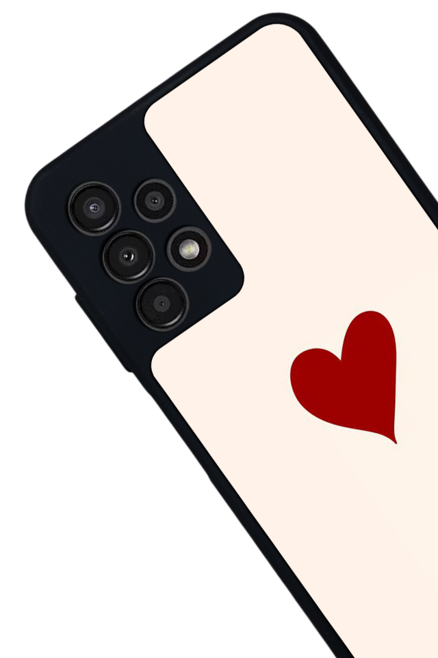 Samsung Galaxy A23 Uyumlu Kalp Love Tasarımlı Glossy Premium Kılıf