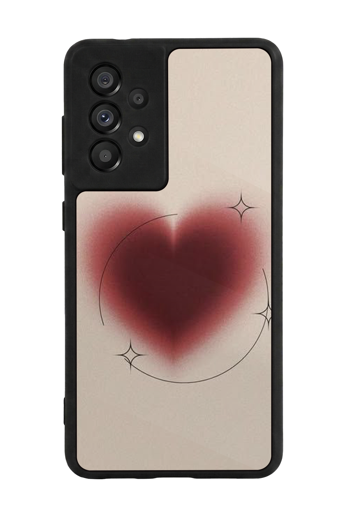 Samsung Galaxy A73 Uyumlu Kalp Love Tasarımlı Glossy Premium Kılıf