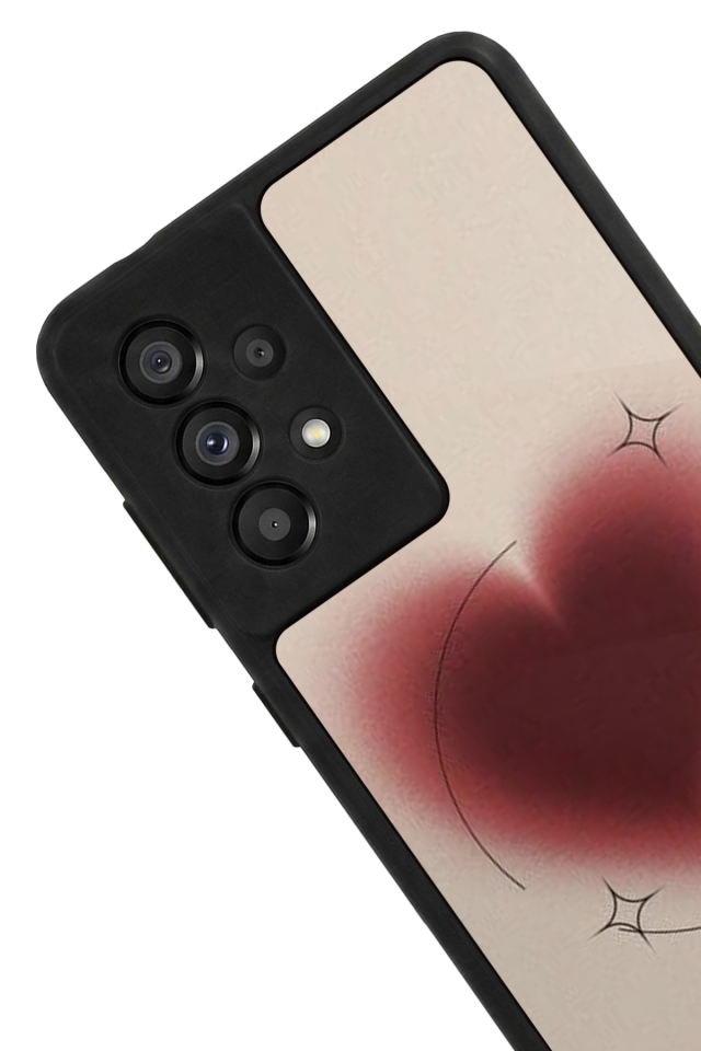 Samsung Galaxy A73 Uyumlu Kalp Love Tasarımlı Glossy Premium Kılıf