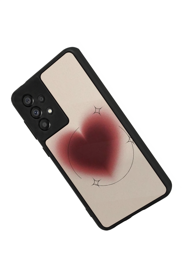 Samsung Galaxy A73 Uyumlu Kalp Love Tasarımlı Glossy Premium Kılıf