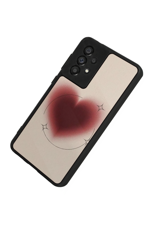 Samsung Galaxy A73 Uyumlu Kalp Love Tasarımlı Glossy Premium Kılıf