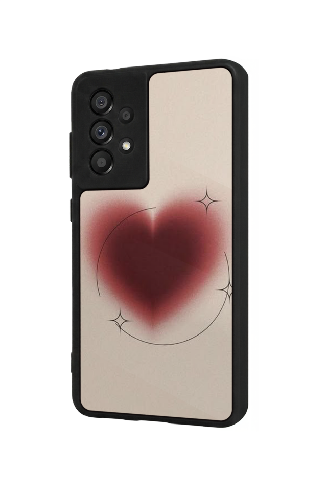 Samsung Galaxy A73 Uyumlu Kalp Love Tasarımlı Glossy Premium Kılıf