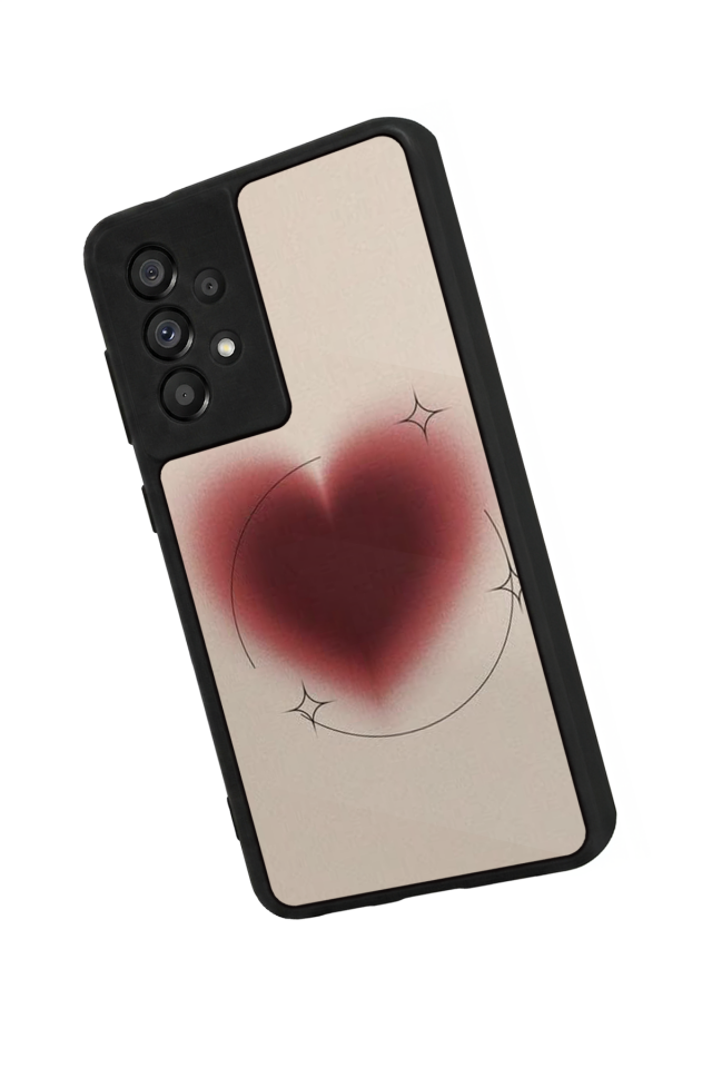 Samsung Galaxy A73 Uyumlu Kalp Love Tasarımlı Glossy Premium Kılıf