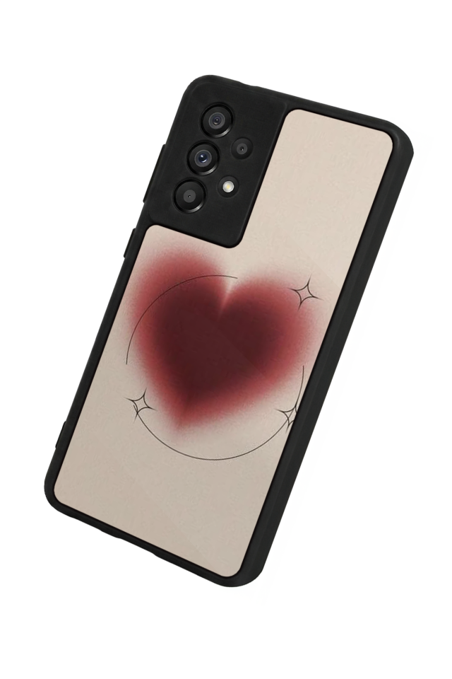 Samsung Galaxy A73 Uyumlu Kalp Love Tasarımlı Glossy Premium Kılıf