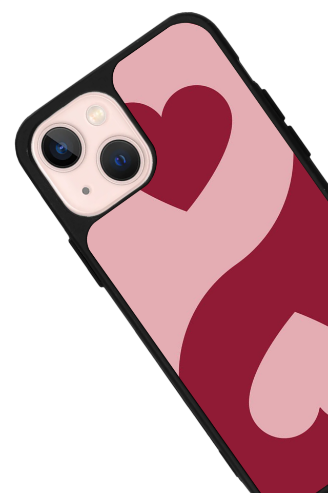 iPhone 14 Plus Uyumlu Kalp Love Tasarımlı Glossy Premium Kılıf