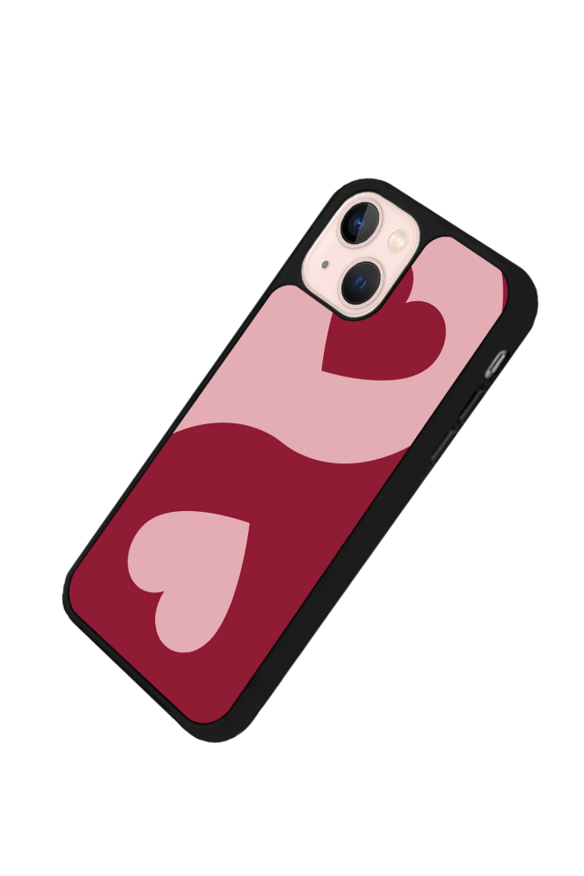 iPhone 14 Plus Uyumlu Kalp Love Tasarımlı Glossy Premium Kılıf