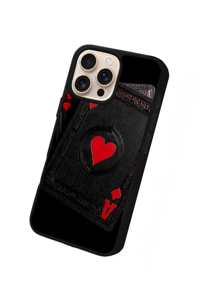iPhone 15 Pro Uyumlu Kart Tasarımlı Glossy Premium Kılıf