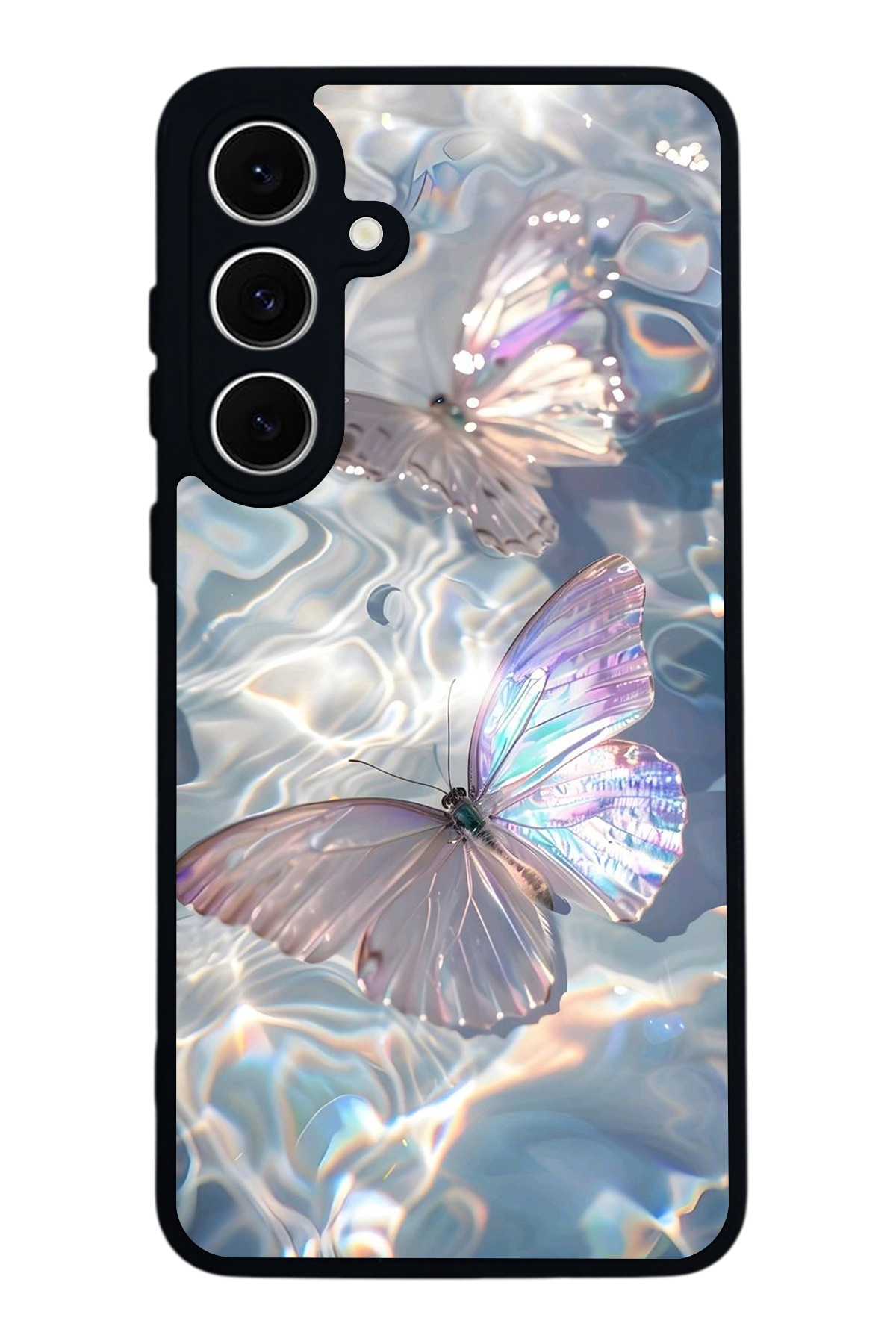 Samsung Galaxy S24 FE Uyumlu Kelebek Tasarımlı Glossy Premium Kılıf