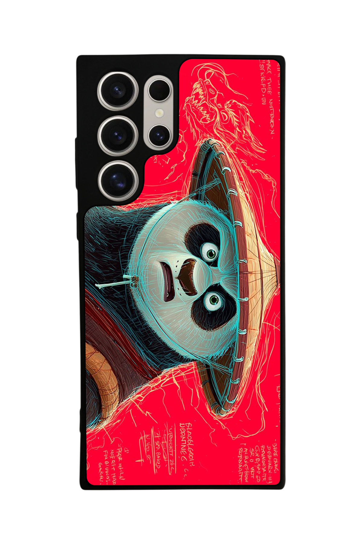 Samsung Galaxy S23 Ultra Uyumlu Kung Fu Panda Tasarımlı Glossy Premium Kılıf