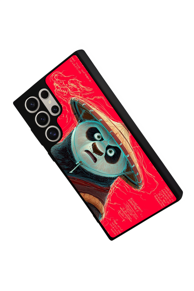 Samsung Galaxy S23 Ultra Uyumlu Kung Fu Panda Tasarımlı Glossy Premium Kılıf