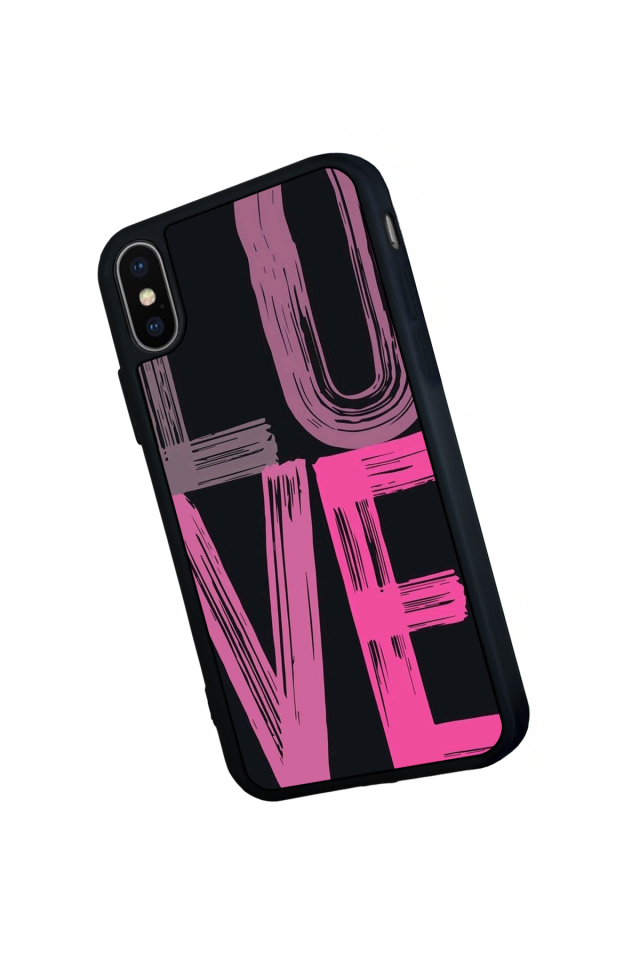 iPhone X/ XS Uyumlu Love Tasarımlı Glossy Premium Kılıf