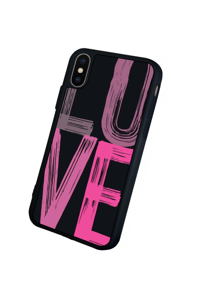 iPhone X/ XS Uyumlu Love Tasarımlı Glossy Premium Kılıf