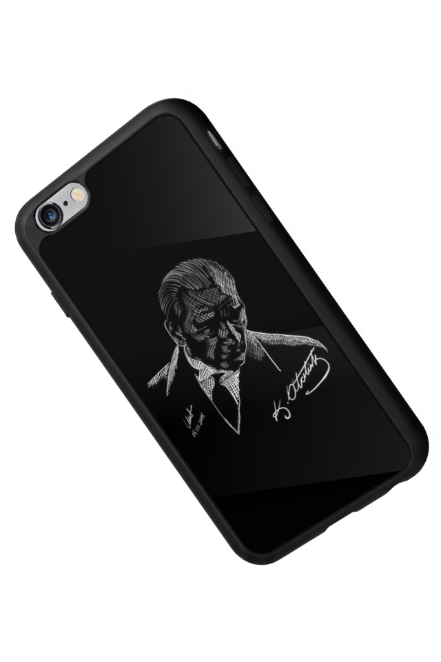 iPhone 6 Plus Uyumlu Mustafa Kemal Ataturk Tasarımlı Glossy Premium Kılıf
