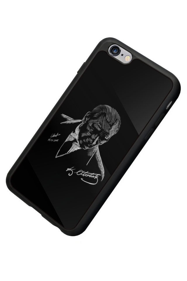iPhone 6 Plus Uyumlu Mustafa Kemal Ataturk Tasarımlı Glossy Premium Kılıf