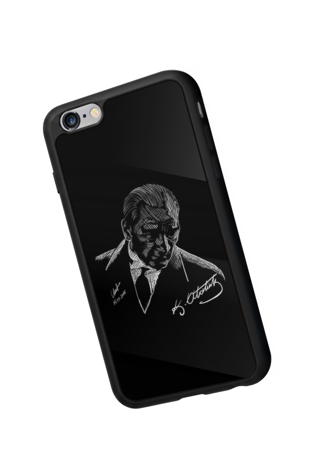 iPhone 6 Plus Uyumlu Mustafa Kemal Ataturk Tasarımlı Glossy Premium Kılıf