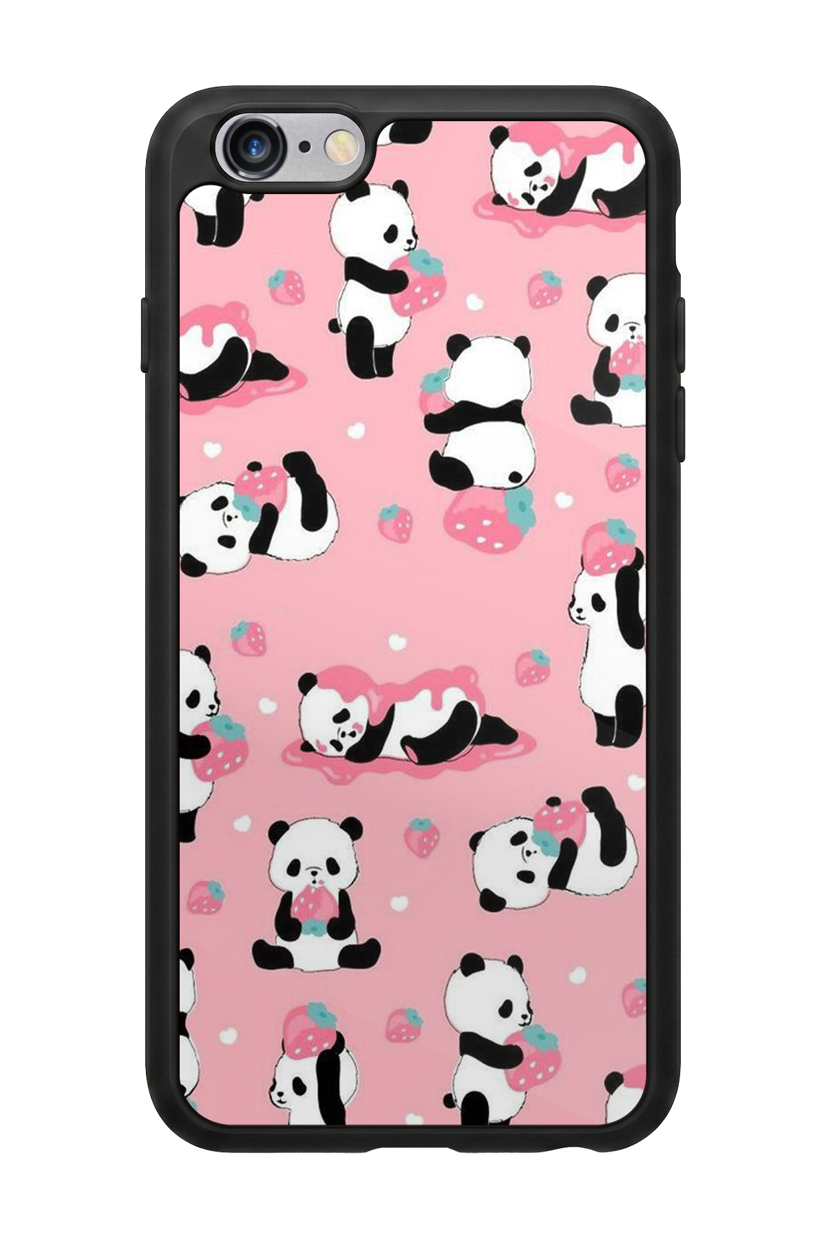 iPhone 6s Plus Uyumlu Panda Tasarımlı Glossy Premium Kılıf