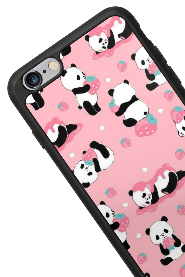 iPhone 6s Plus Uyumlu Panda Tasarımlı Glossy Premium Kılıf