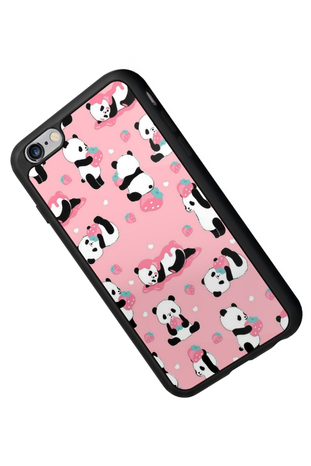iPhone 6s Plus Uyumlu Panda Tasarımlı Glossy Premium Kılıf