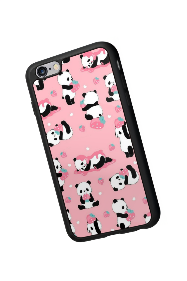 iPhone 6s Plus Uyumlu Panda Tasarımlı Glossy Premium Kılıf