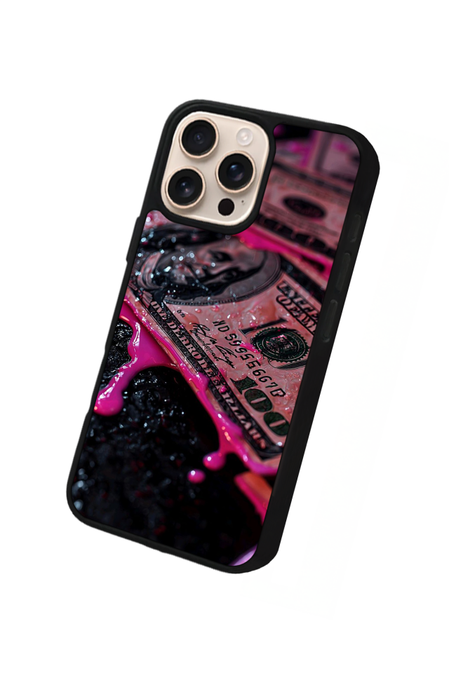 iPhone 16 Pro Uyumlu Para Tasarımlı Glossy Premium Kılıf
