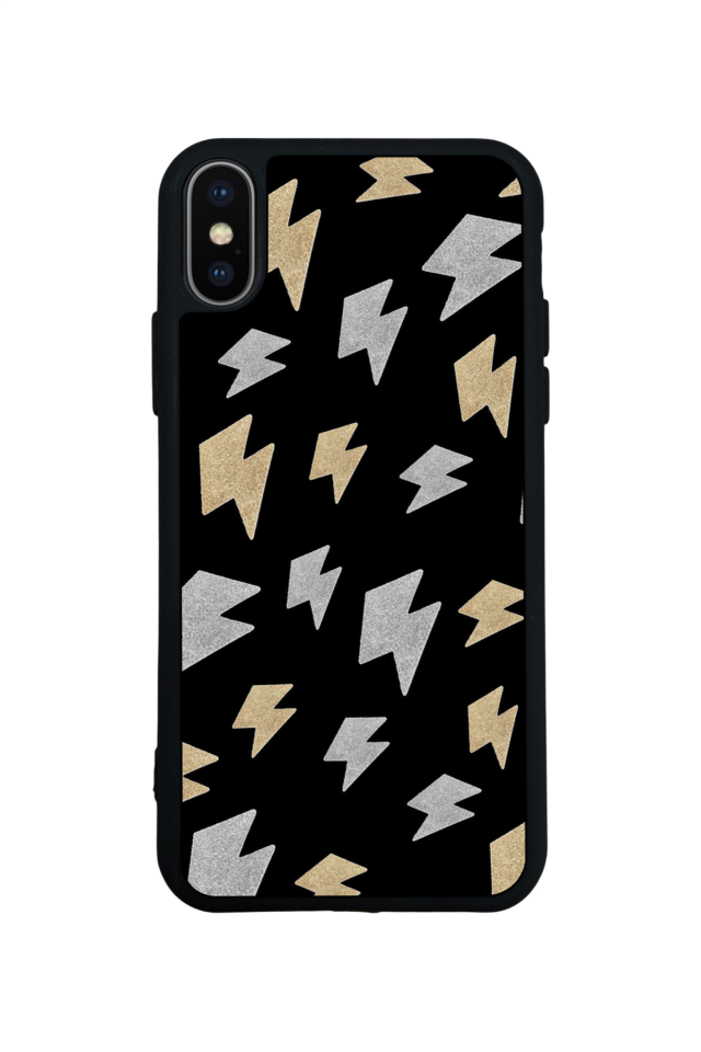 iPhone X/ XS Uyumlu Simsek Tasarımlı Glossy Premium Kılıf