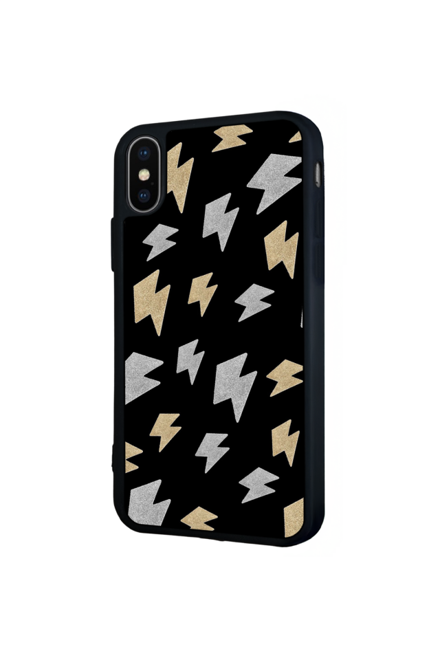 iPhone X/ XS Uyumlu Simsek Tasarımlı Glossy Premium Kılıf