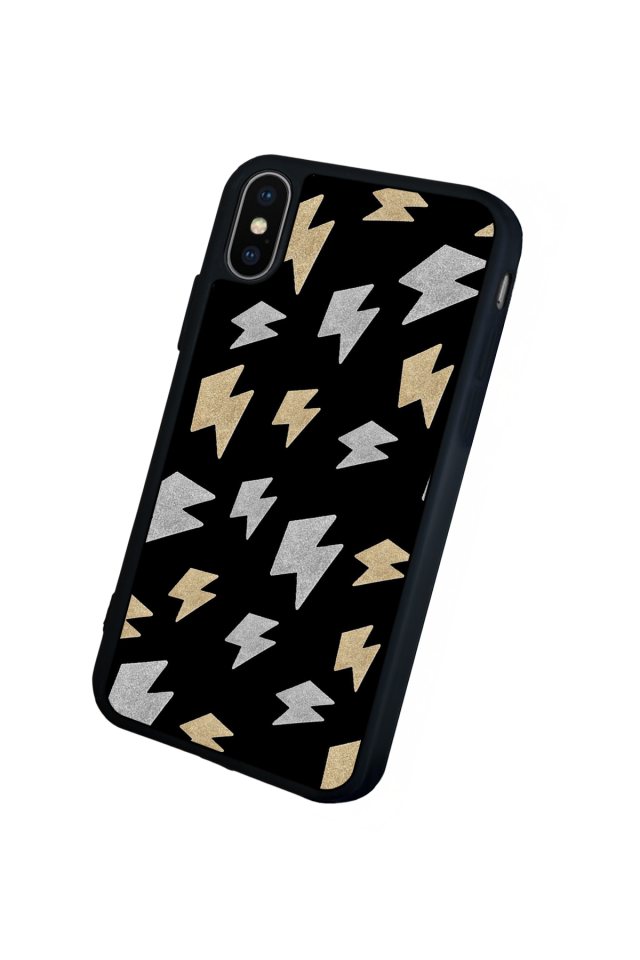 iPhone X/ XS Uyumlu Simsek Tasarımlı Glossy Premium Kılıf