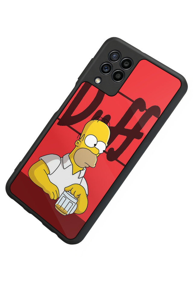 Samsung Galaxy M32 Uyumlu The Simpsons Tasarımlı Glossy Premium Kılıf