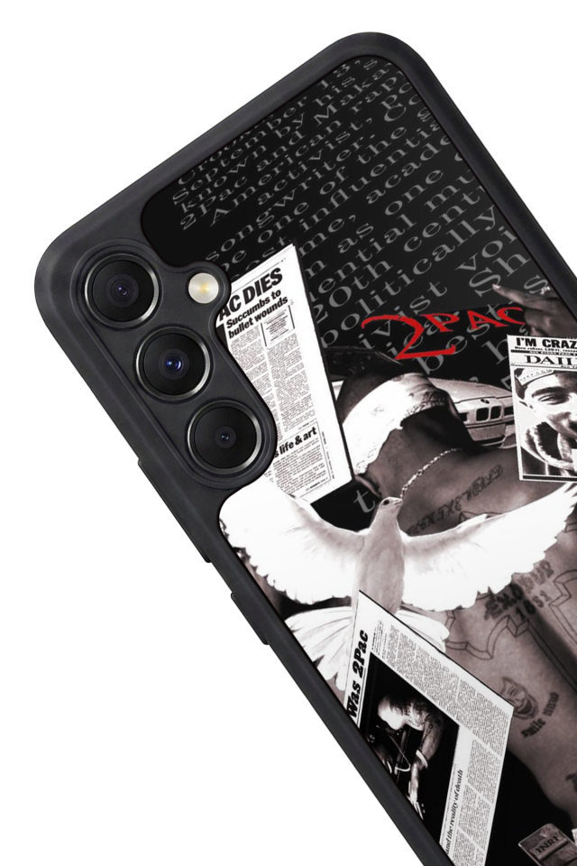 Samsung Galaxy M34 Uyumlu Tupac Tasarımlı Glossy Premium Kılıf