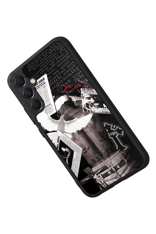 Samsung Galaxy M34 Uyumlu Tupac Tasarımlı Glossy Premium Kılıf