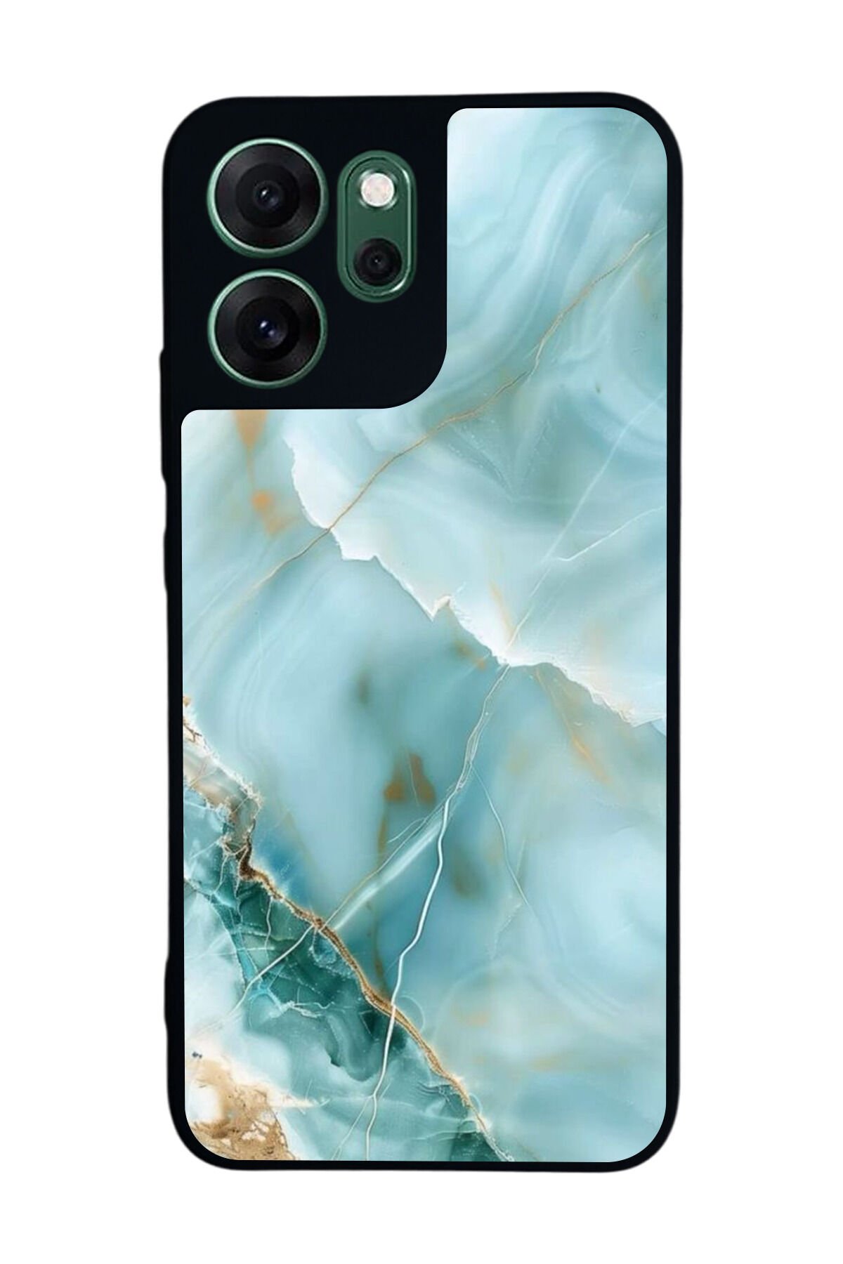 Oppo Reno 14F Uyumlu Mermer Marble Tasarımlı Glossy Premium Kılıf