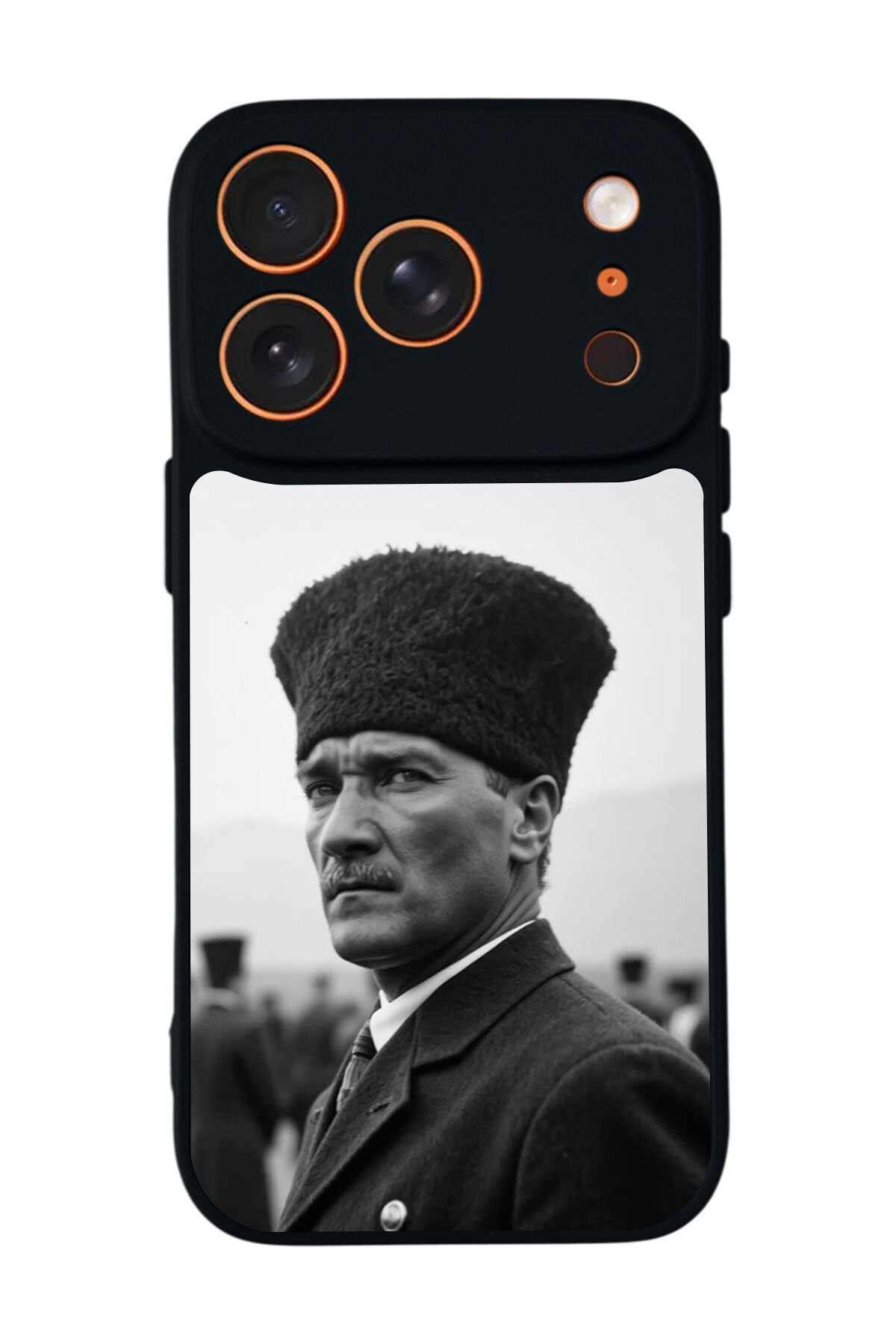 iPhone 17 Pro Max Uyumlu Mustafa Kemal Ataturk Tasarımlı Glossy Premium Kılıf