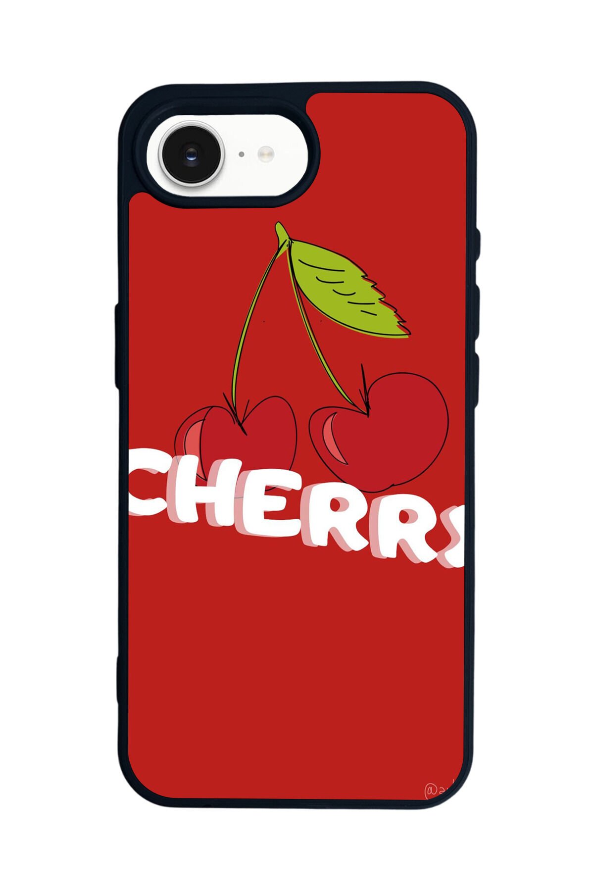 iPhone 16E Uyumlu Kiraz Tasarımlı Glossy Premium Kılıf