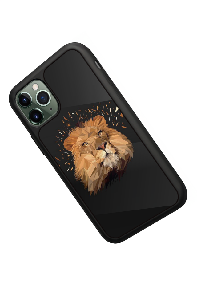 iPhone 11 Pro Max Uyumlu Aslan Tasarımlı Glossy Premium Kılıf