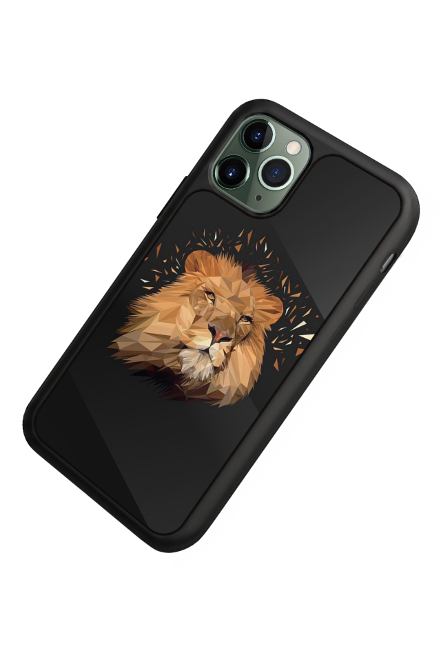 iPhone 11 Pro Max Uyumlu Aslan Tasarımlı Glossy Premium Kılıf