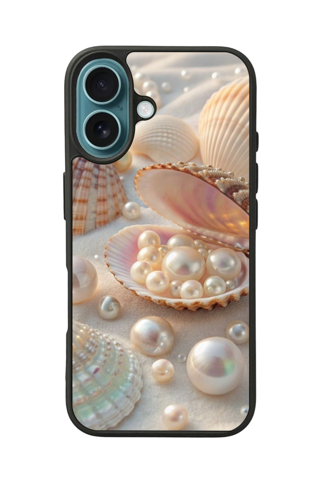 iPhone 16 Plus Uyumlu  İnci Tasarımlı Glossy Premium Kılıf
