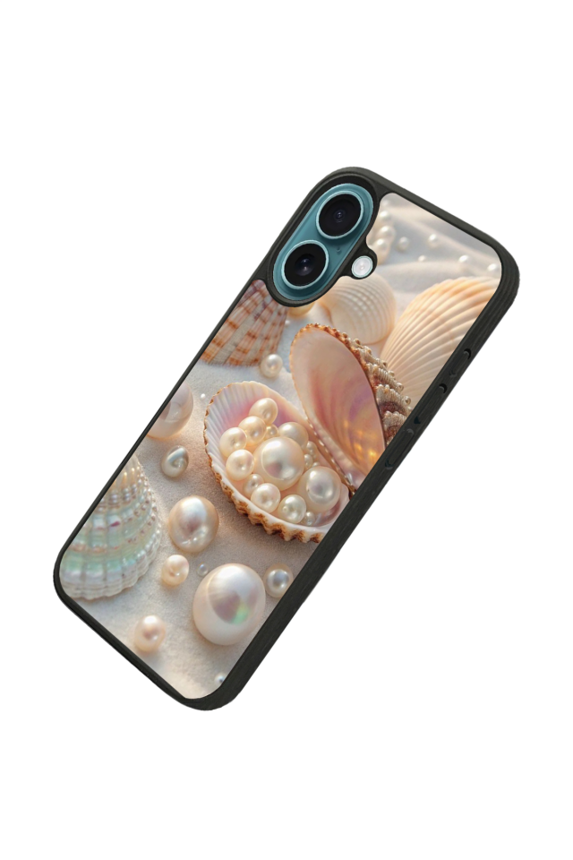 iPhone 16 Plus Uyumlu  İnci Tasarımlı Glossy Premium Kılıf