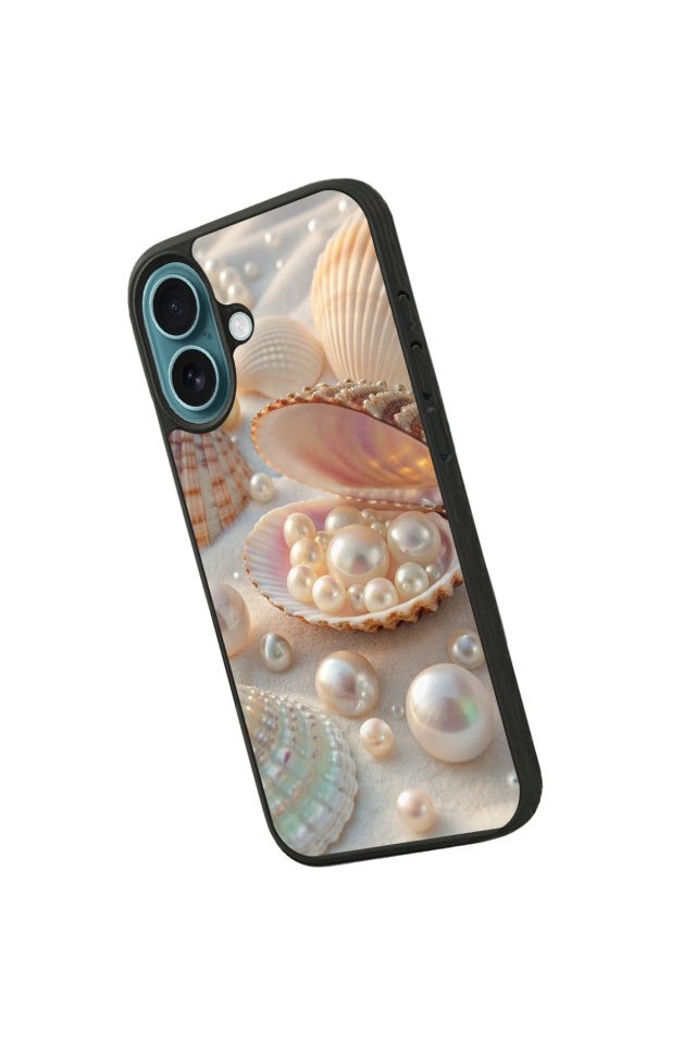iPhone 16 Plus Uyumlu  İnci Tasarımlı Glossy Premium Kılıf
