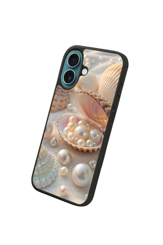 iPhone 16 Plus Uyumlu  İnci Tasarımlı Glossy Premium Kılıf