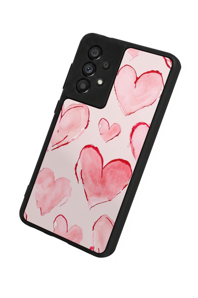 Samsung Galaxy A73 Uyumlu Kalp Love Tasarımlı Glossy Premium Kılıf
