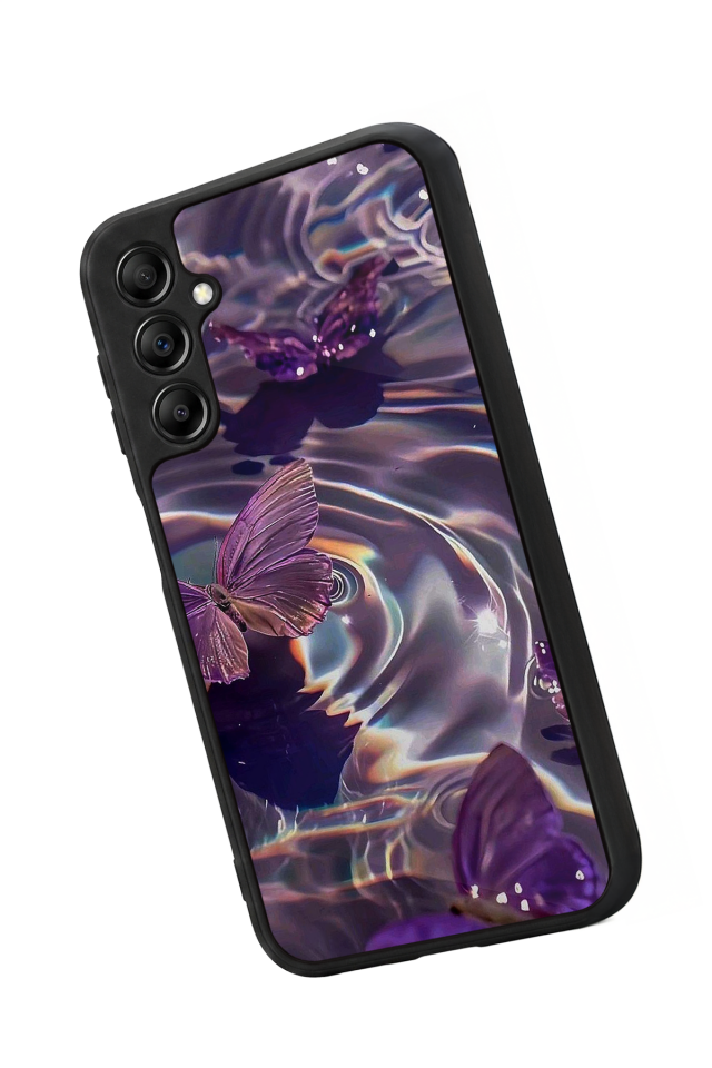 Samsung Galaxy A14 Uyumlu Kelebek Tasarımlı Glossy Premium Kılıf