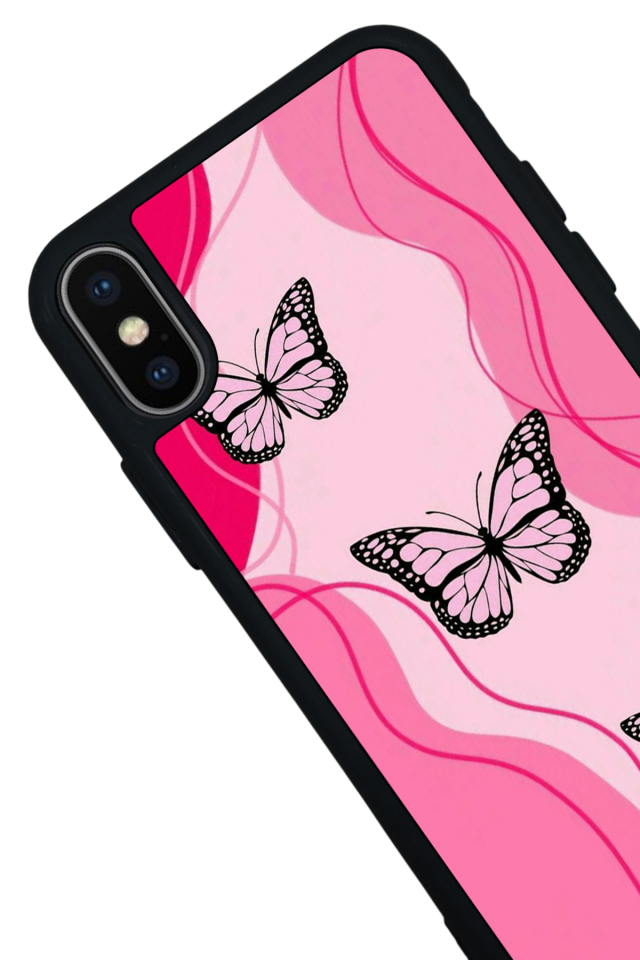 iPhone XS Max Uyumlu Kelebek Tasarımlı Glossy Premium Kılıf