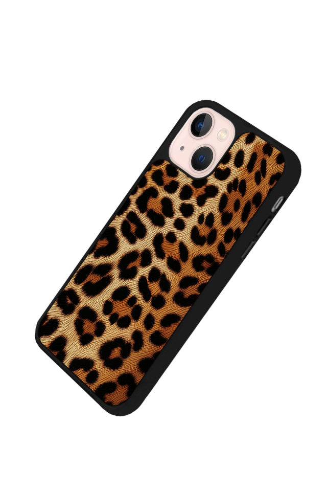 iPhone 15 Uyumlu Leopar Tasarımlı Glossy Premium Kılıf