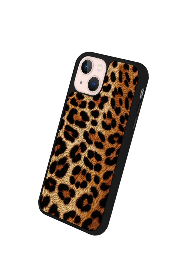iPhone 15 Uyumlu Leopar Tasarımlı Glossy Premium Kılıf